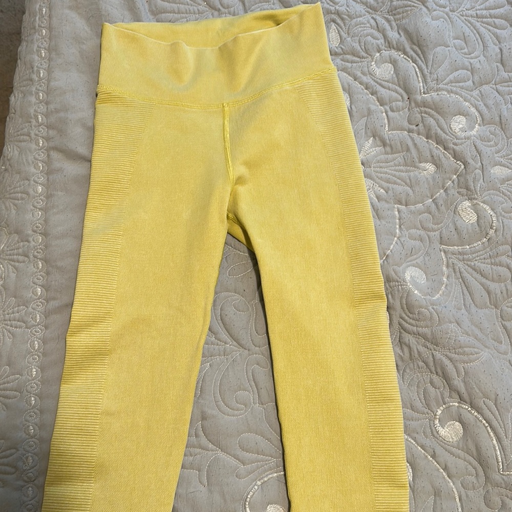 aerie offline yellow workout leggings